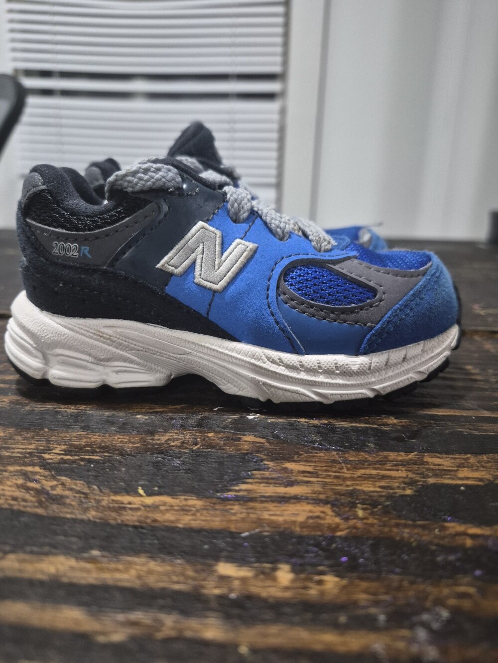New Balance Kids Blue and Gray Athletic Sneaker